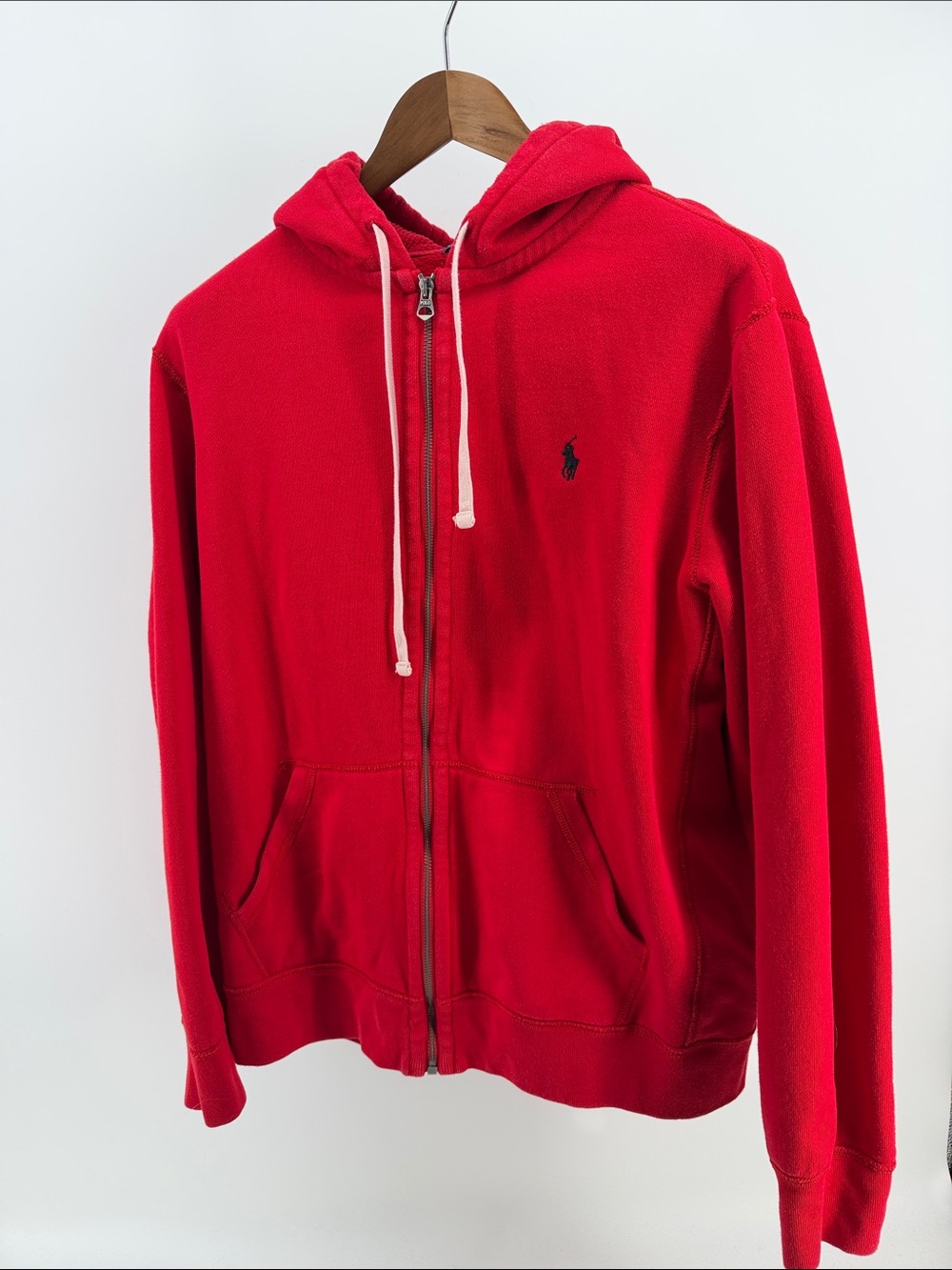 Polo by Ralph Lauren Red Full-Zip Hooded Sweater
